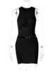 European American Style Women's Clothing 2025 Autumn And Winter New Fashion Solid Color Hollow-out Round-neck Sleeveless_ecoleips.com