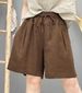 Suitable For All Seasons Pure Linen Shorts 2025 Summer New Handmade Wrinkled Casual For Women, Loose Fit, Slimming, Covering Flaws, Pants 2563_ecoleips.com