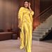 Women's Clothing New Casual Loose Round Neck Long Top Fashionable High Waist Straight Pants Suit Two Piece Set_ecoleips.com