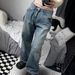 European And American Foreign Trade Cross-border Supply: Plus-size Low-waist Wide-leg Printed Vintage Loose-fit Women's_ecoleips.com