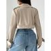Women's Clothing Spring New Style With Belt Lapel Short Casual Windbreaker Jacket Elegant Style Women_ecoleips.com