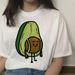 European And American Cross-border Foreign Trade Wholesale Clothing Cute Avocado Round-neck Plus-size Short-sleeve_ecoleips.com