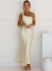 Mozision One Shoulder Backless Sexy Maxi Dress Women Gown Satin Skew Collar Sleeveless Thigh High Split Club Party Long Dresses_ecoleips.com