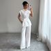 Women's Clothing Elegant High End Short Sleeved Vest Trousers Women's Suit Women's Clothing Spring And Summer_ecoleips.com