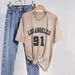 Women's Casual Sports Top Style Multi Color Round Neck Short Sleeve Simple Fashionable Solid Printed T-Shirt_ecoleips.com