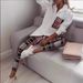 Women's Clothing Summer Lapel Pocket Casual Fashion Shirt Trousers Suit_ecoleips.com