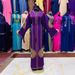 Women's Clothing Elegant High Waist Abaya Elegant Abaya Maxi Dress For Women - Boho Loose Fit Long Sleeve Dress With Embellishments & High Waist_ecoleips.com