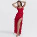 In-stock 2026 European And American Style Spring/summer Best-selling High-end Ruffled Patchwork Forest-style Slit Dress_ecoleips.com