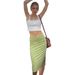 2024 European And American Summer New Low-Waist Solid Color Side-Slit Ruffled Slim-Fit Sexy Bodycon Women's Skirt_ecoleips.com
