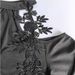 European And American Cross-border 2026 Spring/autumn New Style Hollow-out Off-shoulder Appliqué Pleated Curved Hem_ecoleips.com