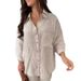 Aria Basics Aria Basics 2024 New Summer-Autumn European American Cotton-Linen Women's Suit, Fashionable And Elegant Commuting Two-Piece Shirt_ecoleips.com