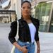 Women's Distressed Denim Jacket – Oversized Washed Cropped Streetwear Top With Raw Hem_ecoleips.com