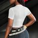 2025 Qi Duo Summer Hot Sale Cross-Border European And American Trendy Cool Letter Spicy Girl Print Slim Cropped Top_ecoleips.com