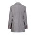 K Retro Lazy Style Suit New Irregular Design Gray Striped Suit Jacket For Women_ecoleips.com