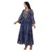 Modest Abaya Dress Middle Eastern Women's Embroidered Mesh Patchwork Abaya Muslim Fashion Dress Polyester_ecoleips.com