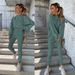 New Women's Clothing Solid Color Long-sleeved Sweater Casual Jacket Sports Suit Women_ecoleips.com
