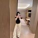 Shenzhen Nanyou 2026 Spring New Women's Pants Embroidered Bee Butterfly Print Straight-Leg Jeans For Women_ecoleips.com