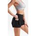 Aria Basics Aria Basics 2025 Cross-Border European And American Summer New Women's Casual Loose High-Waisted Ruffled Yoga Sports Shorts_ecoleips.com
