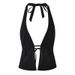 2024 Spring Summer European And American Cross-Border Women's Halter Neck Tie Sexy Backless Sleeveless Tank Slim_ecoleips.com