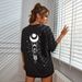 Women's Oversized Cotton Feel T-Shirt All-Over Print Casual round Neck Short Sleeve Tee for Streetwear And Daily Comfort_ecoleips.com