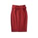 K New High Waisted Suit, Hip Hugging Skirt, Commuting Split Waist Belt A-line Skirt_ecoleips.com