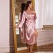 Daenerys European And American Style Sexy Imitation Silk Nightgown For Women Sleeve Fashion Casual Loungewear Long Tie_ecoleips.com
