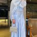 Women's Clothing Muslim Clothing Streamer Yarn Hot Selling Dress Robe Middle East Evening Dress Abaya_ecoleips.com
