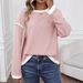 2026 Autumn Winter New Cross-Border European And American Women's Clothing Round Neck Sweater Long Sleeve_ecoleips.com
