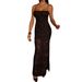 Evening Dress for Women Sequin Slit Design Night out Party Gown Semi-Lined_ecoleips.com