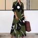 New Product Long Sleeved Printed Loose Elegant Dress_ecoleips.com