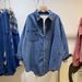 Women's Clothing Early Autumn Retro Blue Denim Shirt Jacket Autumn And Winter Layered Inner Shirt Chic Tops_ecoleips.com