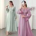 Luxury Embroidered Jalabiya Dress – Heavy Sequined Kaftan With Belt For Elegant Middle Eastern Occasions (Pink/Green, M-XL)_ecoleips.com