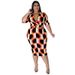 Plus Size Bodycon Dress, V-Neck Sleeveless Pencil Dress For Women, Stretchy Office & Party Cocktail Dress In Solid Colors_ecoleips.com