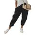 Women's Clothing Women's Cotton Linen Elastic Waist Cropped Casual Pants Fashion For Formal & Casual For Women_ecoleips.com