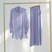 Muslim New Solid Color Small Fresh Lace Top+skirt Set_ecoleips.com