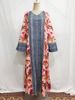 Muslim Abaya Dress With Floral Print - Modest Long Sleeve Loose Fit Maxi Dress For Women (S-XXL)_ecoleips.com