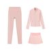 3-Piece Activewear Set – Slim-Fit Jacket, Accordion Skirt & Capri Leggings (Breathable Nylon, Yoga-to-Street Versatility)_ecoleips.com