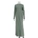 Women's Long Sleeve Base Dress Autumn Winter European American Style Satin Flowing Bodycon Long Skirt Fashionable Slit_ecoleips.com