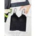 French Style Light Lace Camisole With Built-in Bra Pads V-neck Underwear Summer Pure Desire Versatile White Inner_ecoleips.com