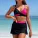 Women's Clothing Two-Piece Swimsuit Sports Bikini Swimwear With Mesh Skirt Regular Fit Polyester Sexy Vacation Style_ecoleips.com
