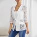 European And American Cross-border 2026 Spring New Elegant Solid Color Fashion Lace Patchwork Blazer Jacket For Women_ecoleips.com