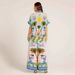 Women's Clothing Fashion Personality Print Short Sleeved Holiday Leisure Tether Suit_ecoleips.com