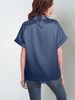 Verve 2025 Satin Short Sleeve Button Down Shirt Casual Loose Top For Women_ecoleips.com