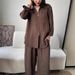 Women's Clothing Double Zipper Suit Long Sleeve Casual High End 2 Piece Set Lazy Loose Two Piece Set_ecoleips.com