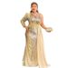 Women's Clothing Women's Sequined Evening Dress Long Skirt Christmas Party Large Size Dress_ecoleips.com