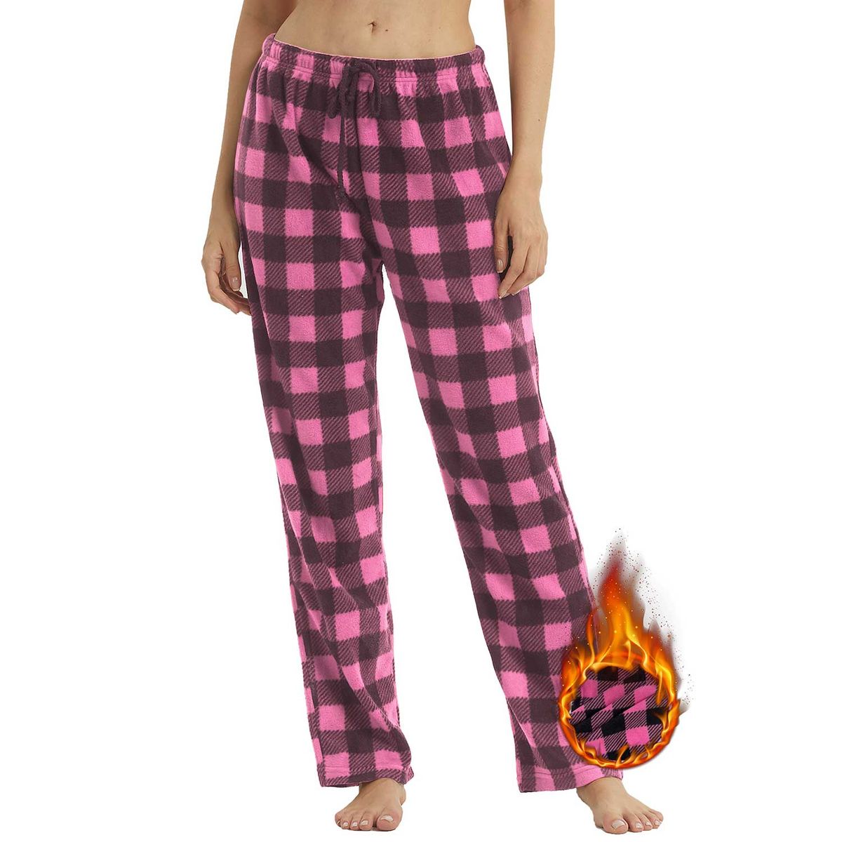Women's Christmas Pajama Pants Fleece Pajama Plaid Bottoms Ultra Soft Pj Pants Comfy Sleep Pants Sleepwear LoungewearAutumn Wint_ecoleips.com