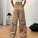 Voya 2026 Spring/Summer New European And American Women's Loose Casual American-Style Wide-Leg Long Street Pouch Overalls_ecoleips.com