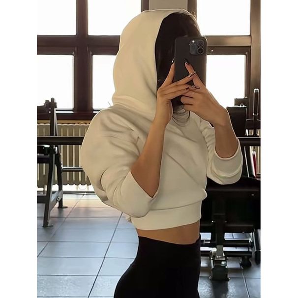 Spice Girl Hooded Fleece Thickened Long-sleeved Short Sweater Women's Autumn And Winter New Design Sense Niche_ecoleips.com