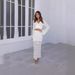 Russian Summer New Beach For Women, Solid Color Sexy Knitted Hollow Bikini Swimsuit Outerwear Set_ecoleips.com