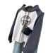 American Style Real Shot Cotton Sweatshirt Printed Women's Spring Autumn Thin Large Size Loose Hooded Top Jacket_ecoleips.com